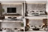 Beltéri SPC falpanel 600x1200x4 mm- Szürke márvány mintával