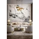 Beltéri SPC falpanel 600x1200x4 mm - Fehér, különleges márvány mintás