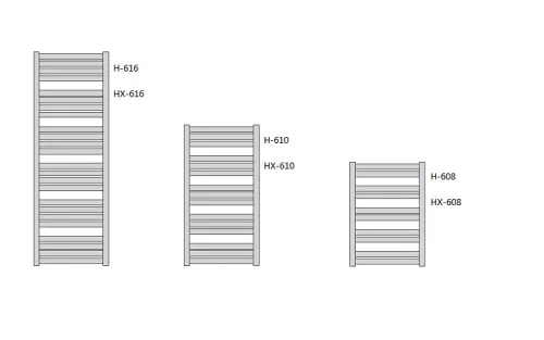 Enix Hiacynt színes radiátor 555x1043mm HX-610 (SKU-002574)