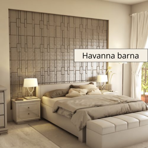 Sabre 3D falpanel 60x60cm - Havanna barna