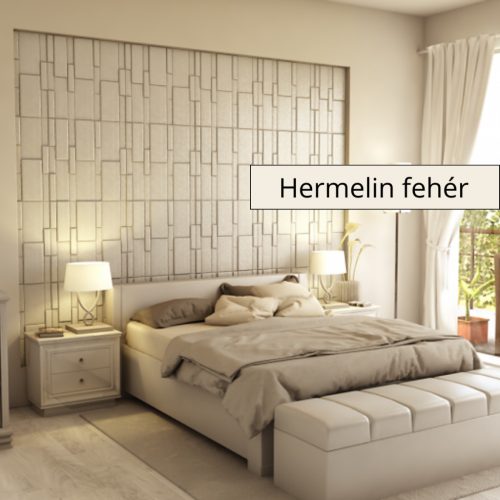 Sabre 3D falpanel 60x60cm - Hermelin fehér