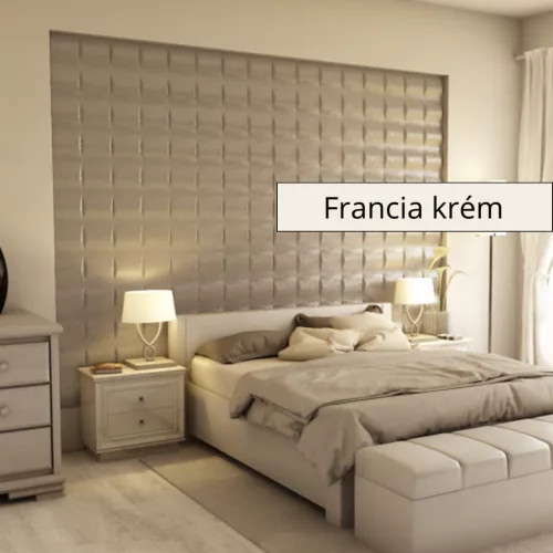 Salta 3D falpanel 40x40cm - Francia krém