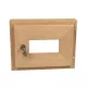 Vezérlőszekrény kulccsal zárható, 285x220x65mm, Thermo nyárfa (T0202-019)