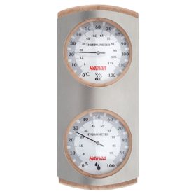 HARVIA luxus acél hőmérő- páramérő 