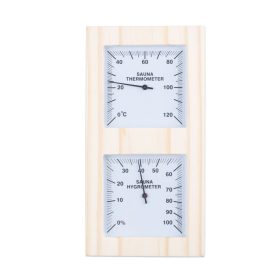   Hőmérő -páramérő fenyő, fehér számlap, álló (T0301-065)