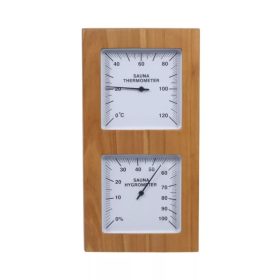   Hőmérő -páramérő Thermo nyárfa, fehér számlap, álló (T0301-069)