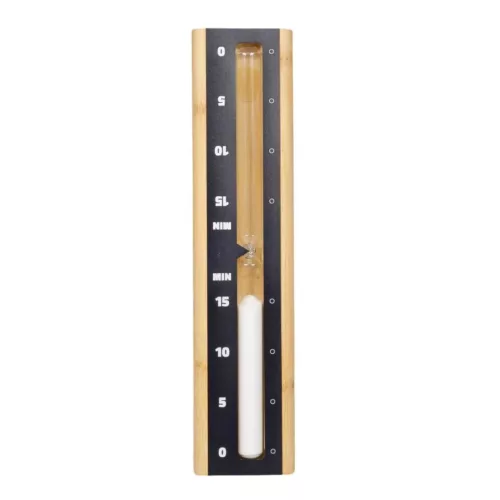 Szauna szett alu&bambusz, Fekete (T0302-068)