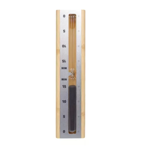 Szauna szett alu&bambusz, Ezüst (T0302-069)