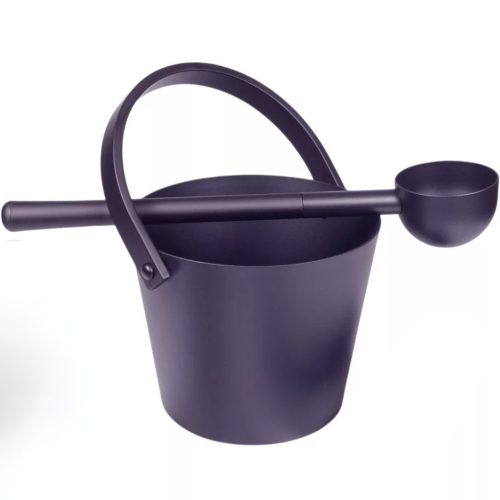 Black szauna szett 7 l dézsa, kanál, hőmérő-páramérő és homokóra (T0302-078)