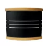 HARVIA excluzív fali lámpaárnyékoló lámpatesttel, fa-fekete acél (T0403-005)