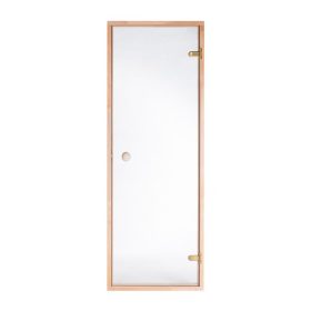   Szauna üvegajtó víztiszta üveggel, csomómentes égerfa tokkal