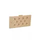 Szellőző rács 235x125x16 mm, égerfa