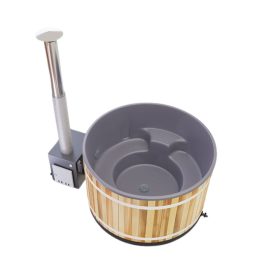   Kirami Comfort Steady melegvizes dézsafürdő, 170cm, Vörös Cédrus külső burkolat, szürke műanyag belső (T0602-005)