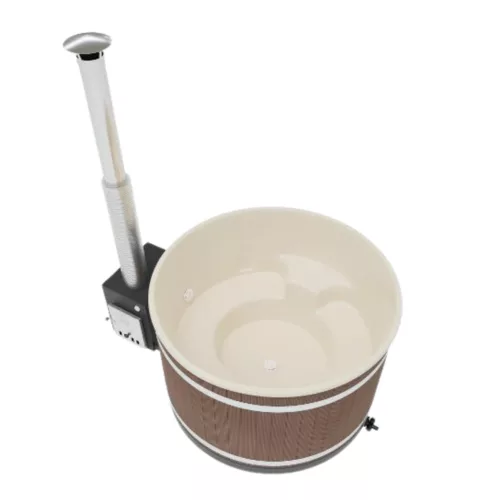 Kirami Comfort Steady melegvizes dézsafürdő, 170cm, mokka barna műanyag kompozit burkolat, szürke műanyag belső (T0602-006)