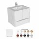 Linzy alsószekrény+mosdó 60 2A1F prégelt fehér