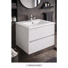 Sparta alsószekrény + mosdó 60 prégelt fehér