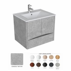Linzy alsószekrény+mosdó 60 2A1F csiszolt beton