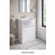 Linzy alsószekrény+mosdó 65 2A prégelt fehér