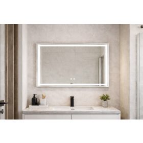   Floating Mirror Aura 80x60 cm fekvő fali tükör led világítással