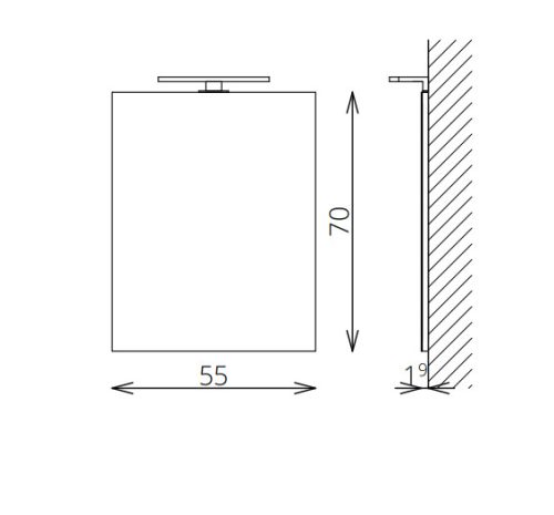 Floating Mirror Easy 70x55cm álló tükör