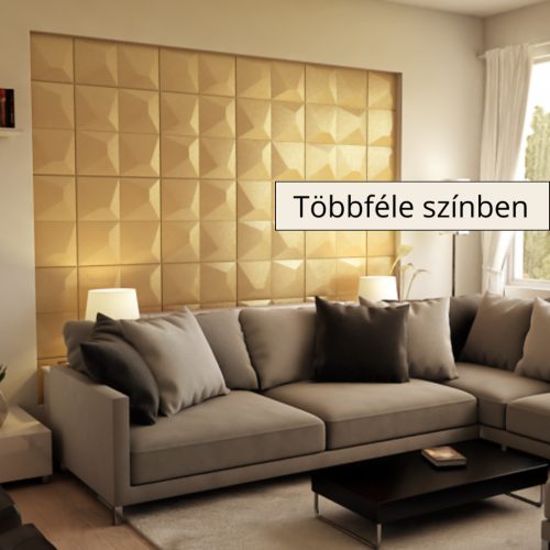 Teide 3D falpanel 40x40cm - Jaffa sárga