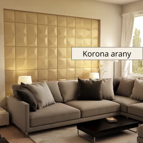 Teide 3D falpanel 40x40cm - Korona arany