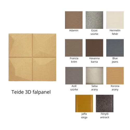 Teide 3D falpanel 40x40cm - többféle színben