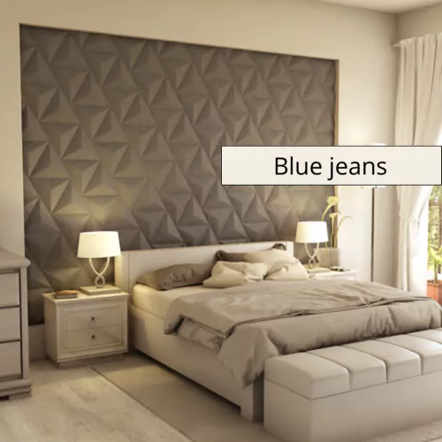 Triacono 3D falpanel 34,8x34,8x34,8cm - Blue jeans