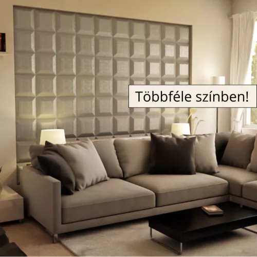 Tuputango 3D falpanel 30x30cm - Acél szürke