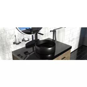 Wellis Rose Black Matt fekete mosdókagyló