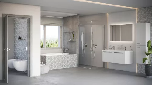 Oblong 60x70 fürdőszobai tükör világítással
