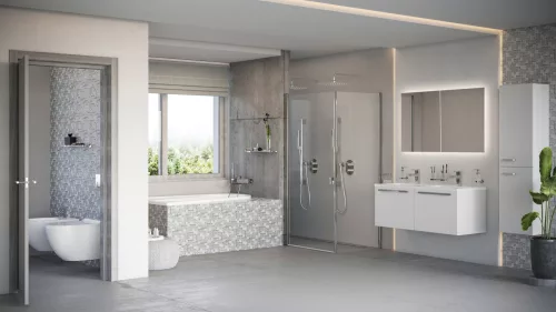 Oblong 60x70 fürdőszobai tükör világítással
