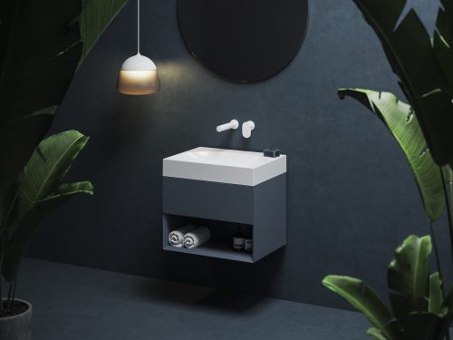 SD Lite 60 fürdőszobai szekrény mosdó alá Deepsea Blue
