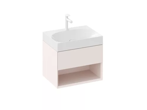 SD Lite 60 fürdőszobai szekrény mosdó alá Alabaster Pink