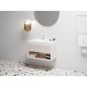   SD Lite 80 fürdőszobai szekrény mosdó alá Alabaster Pink