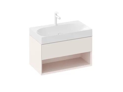 SD Lite 80 fürdőszobai szekrény mosdó alá Alabaster Pink