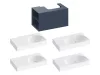 SD Lite 80 B fürdőszobai szekrény mosdó alá Deepsea Blue