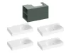 SD Lite 80 B fürdőszobai szekrény mosdó alá Grey Green