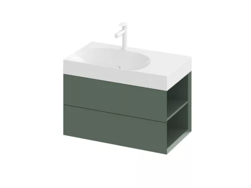 SD Lite 80 J fürdőszobai szekrény mosdó alá Grey Green