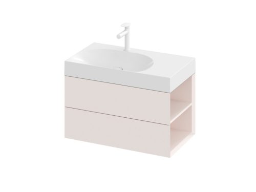 SD Lite 80 J fürdőszobai szekrény mosdó alá Alabaster Pink