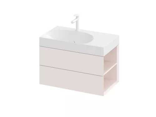 SD Lite 80 J fürdőszobai szekrény mosdó alá Alabaster Pink