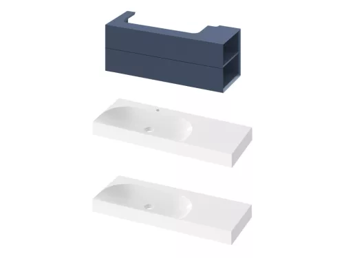 SD Lite 120 J fürdőszobai szekrény mosdó alá Deepsea Blue