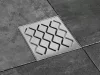 Padlóösszefolyó SN501 105 x 105 / 50 mm - rozsdamentes acél