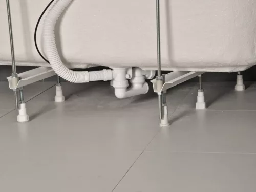 Kád le/túlfolyószett 57 bowdenes, fekete