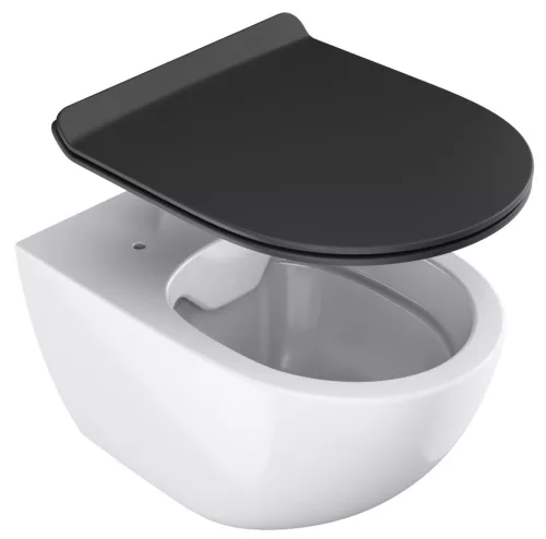Vita WC slim ülőke, fekete