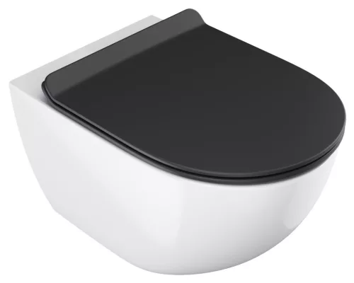 Vita WC slim ülőke, fekete