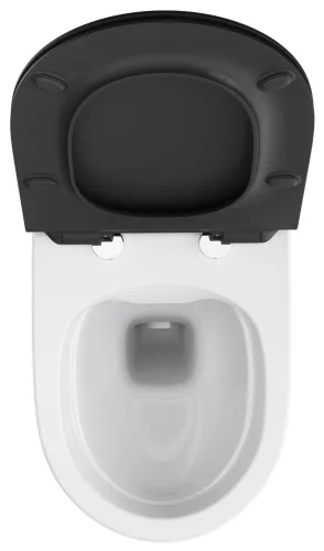 Vita WC slim ülőke, fekete