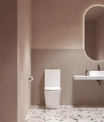 Elegant RimOff monoblokkos WC fehér