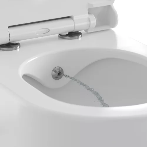 WC Uni Chrome RimOff és bidé fúvókával, fehér