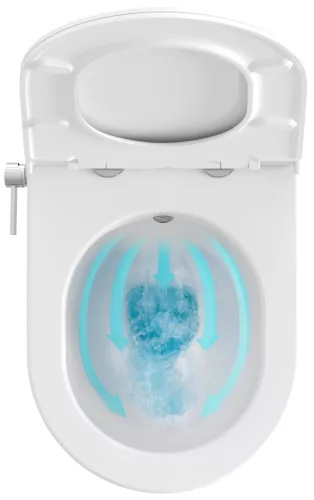 WC Uni Chrome RimOff és bidé fúvókával, fehér